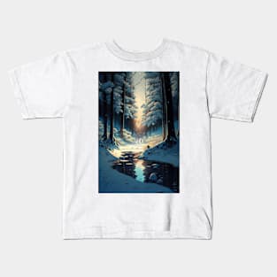 Beautiful winter landscape Kids T-Shirt